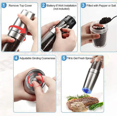 Electric Salt and Pepper Grinder Set – Automatic_2