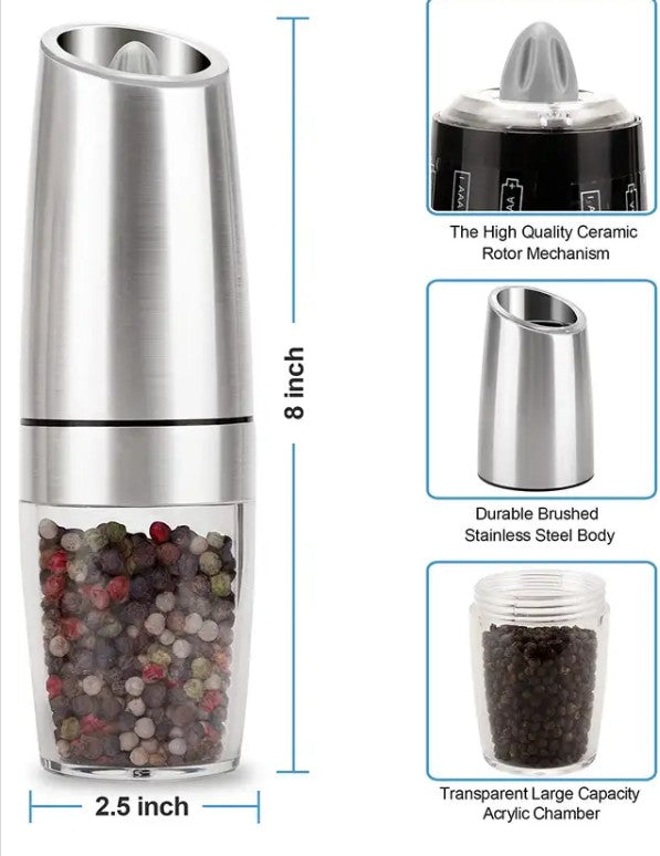 Electric Salt and Pepper Grinder Set – Automatic_4